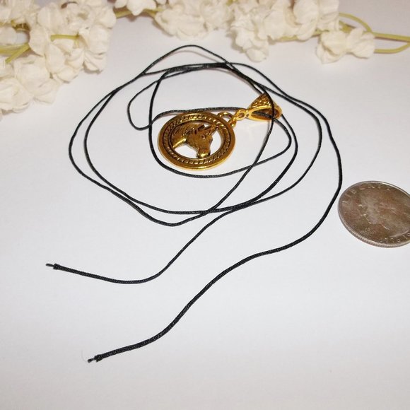 Gold Horse Necklace Pendant Charm Jewelry Set Colt Mare Gift Idea Unisex 5386 - Picture 6 of 10